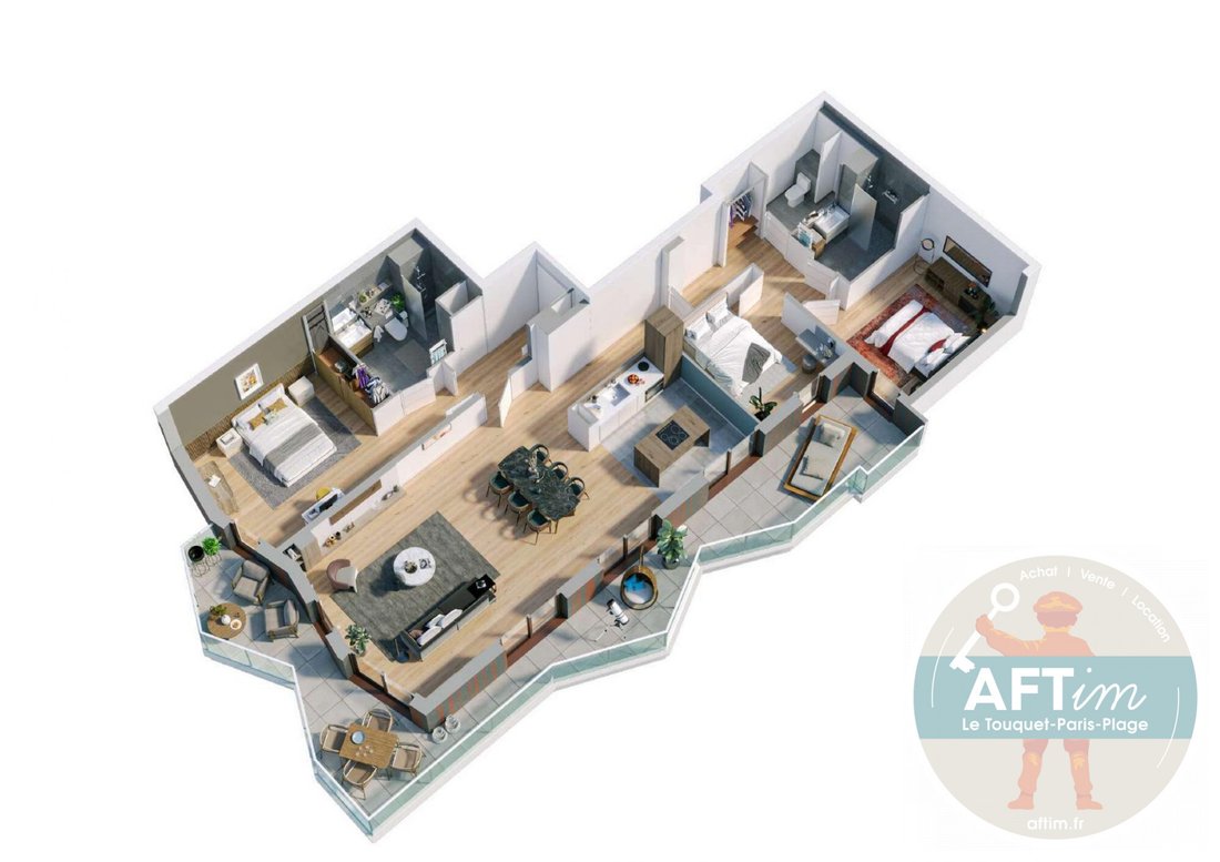 Apartment in Zone Industrielle-Forêt, Le Touquet-Paris-Plage, France 2 - 18622112