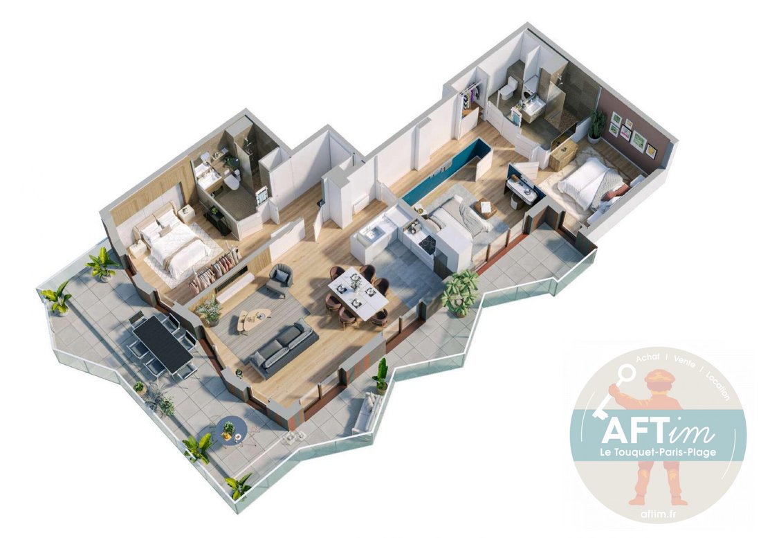 Appartement à Zone Industrielle-Forêt, Le Touquet-Paris-Plage, France 2 - 18659691