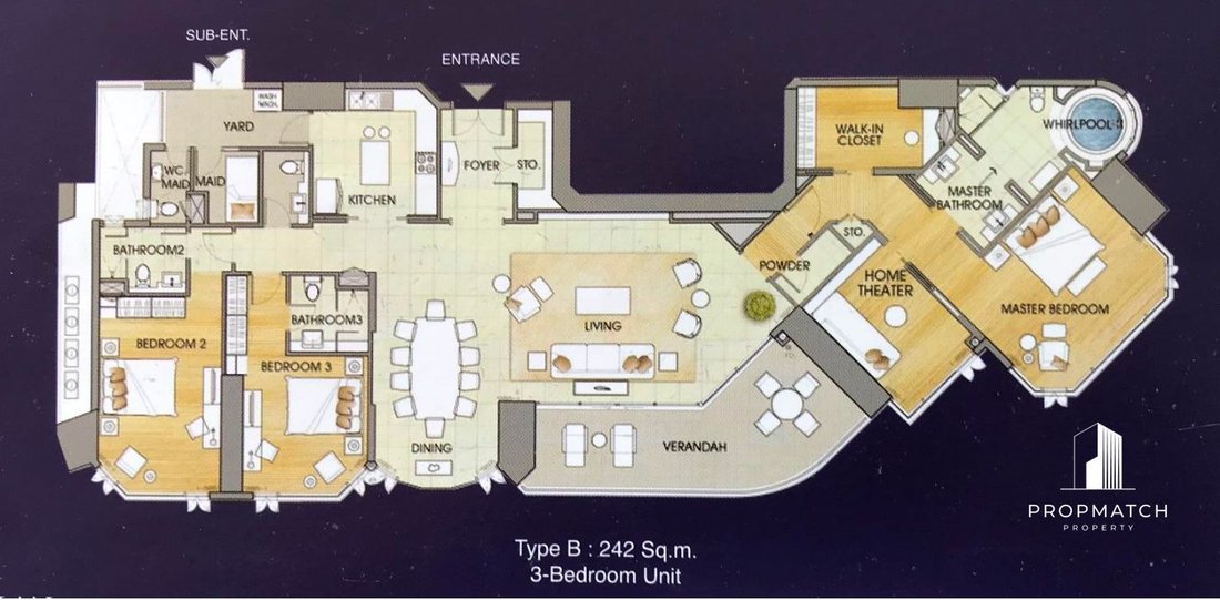 Appartement à Bangkok, Bangkok, Thaïlande 1 - 18686787