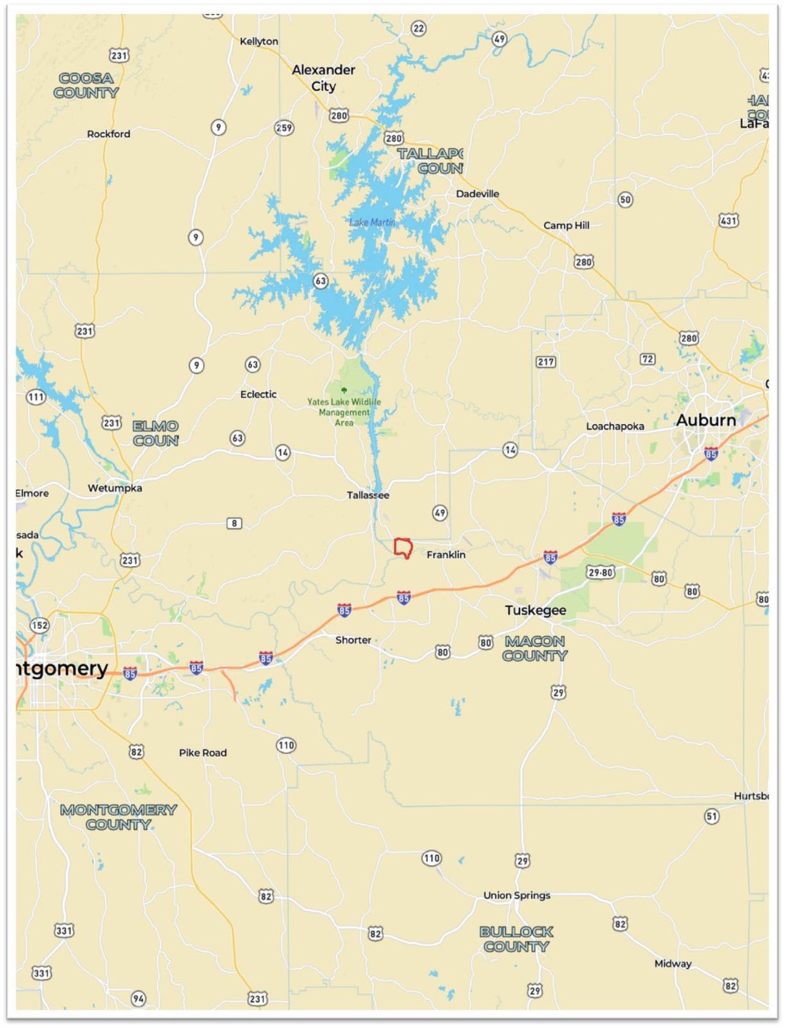 Terrain à Tallassee, Alabama, États-Unis 2 - 18689610