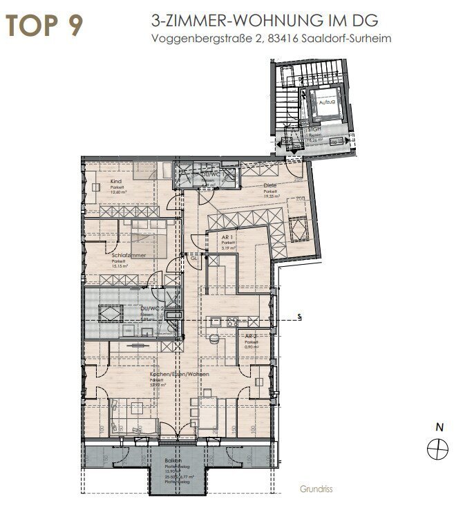 Attico a Saaldorf-Surheim, Baviera, Germania 2 - 16423687
