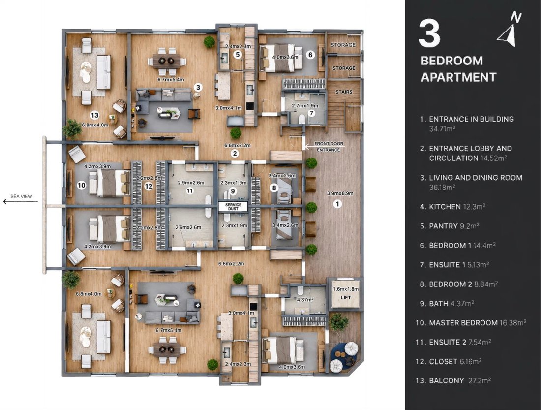 Appartamento a La Preneuse, Distretto di Black River, Mauritius 5 - 18730708
