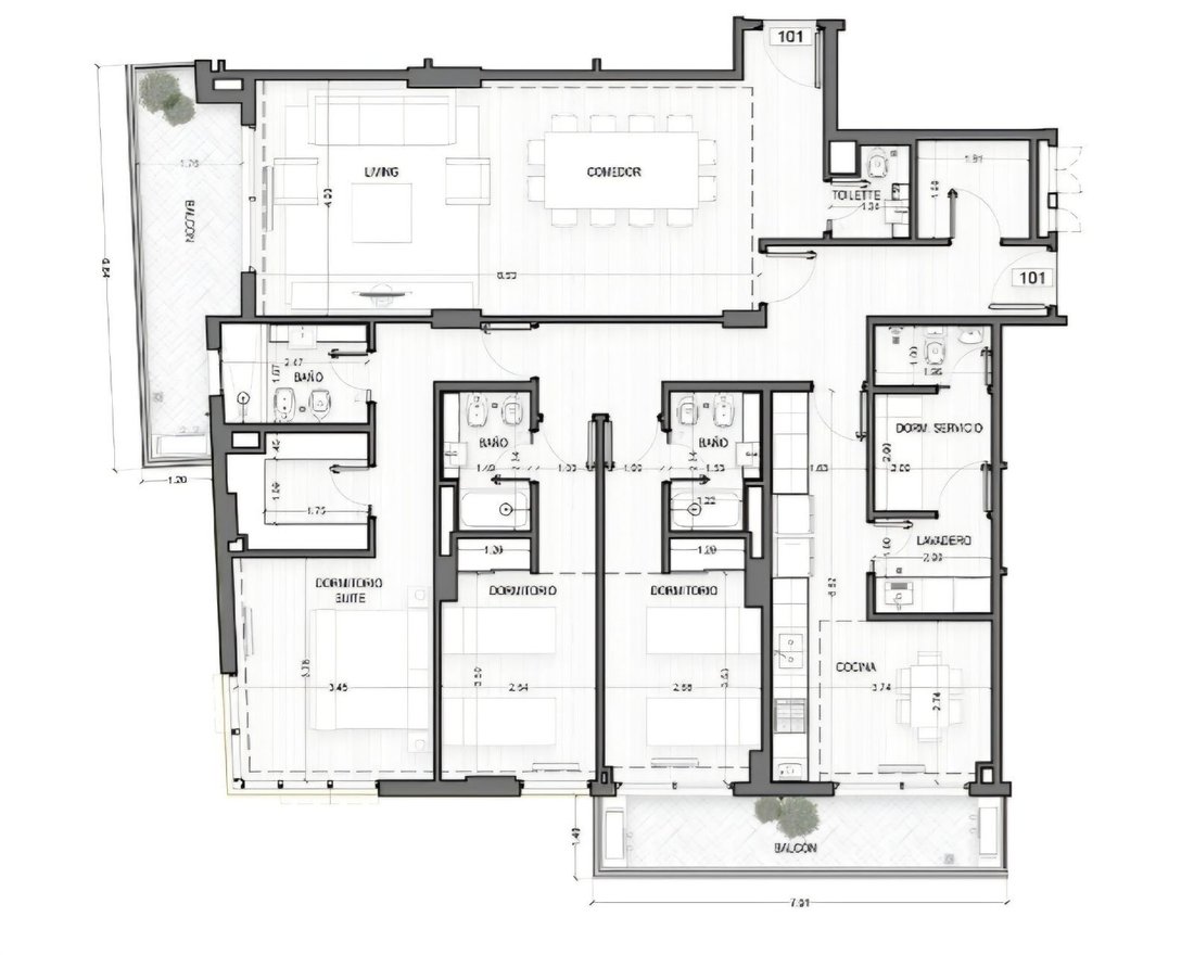 Appartement à Buenos Aires, Buenos Aires, Argentine 4 - 18741267