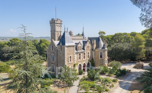Castillo en Quarante, Occitania, Francia 1