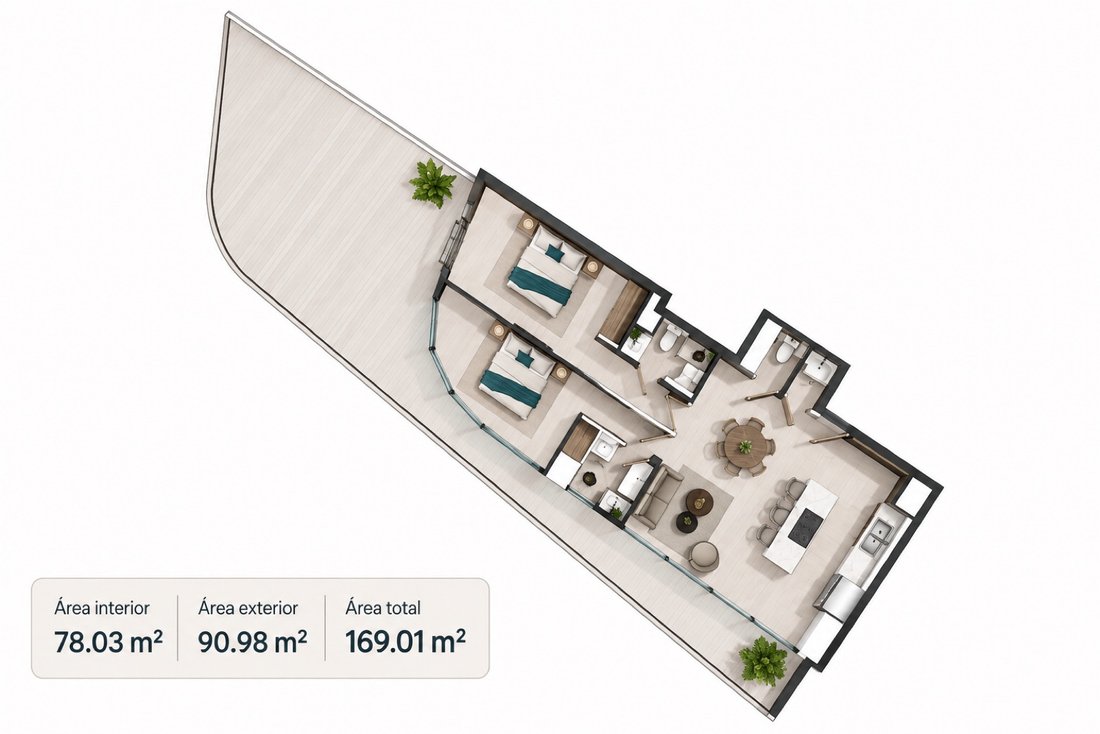 Apartamento en Cruz de Huanacaxtle, Nayarit, México 2 - 18835593