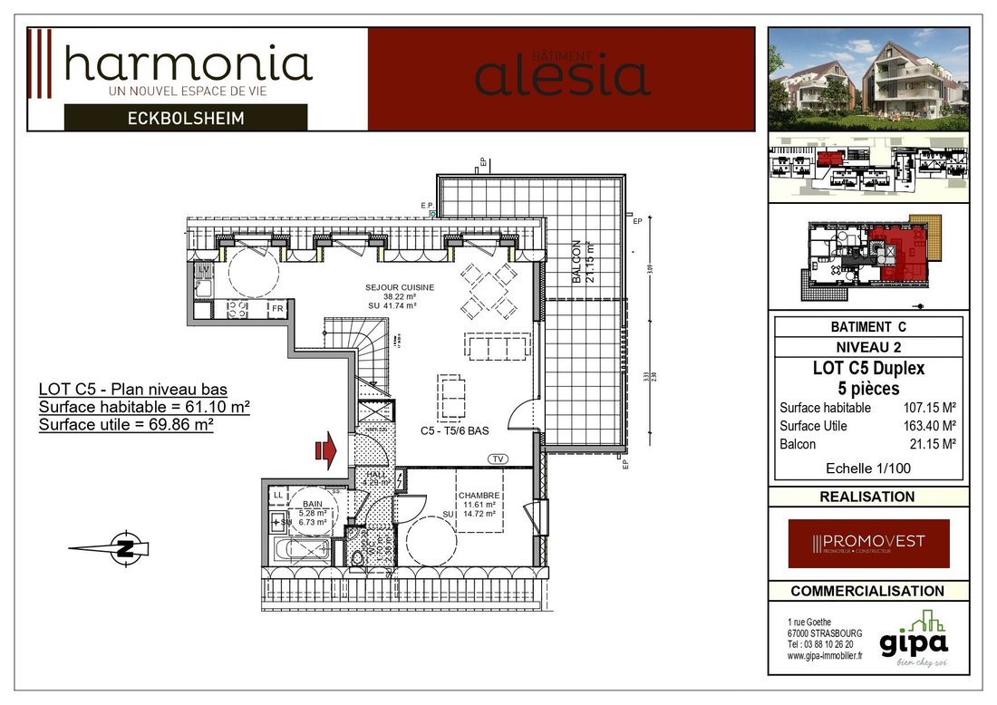 Apartment in Sud, Eckbolsheim, France 1 - 12843818