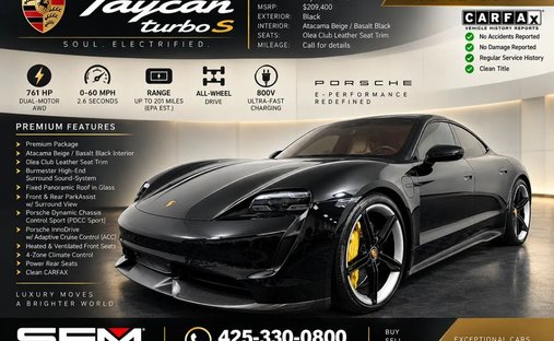 2020 Porsche Taycan Turbo S Sedan 4D in Lynnwood, WA, United States 1