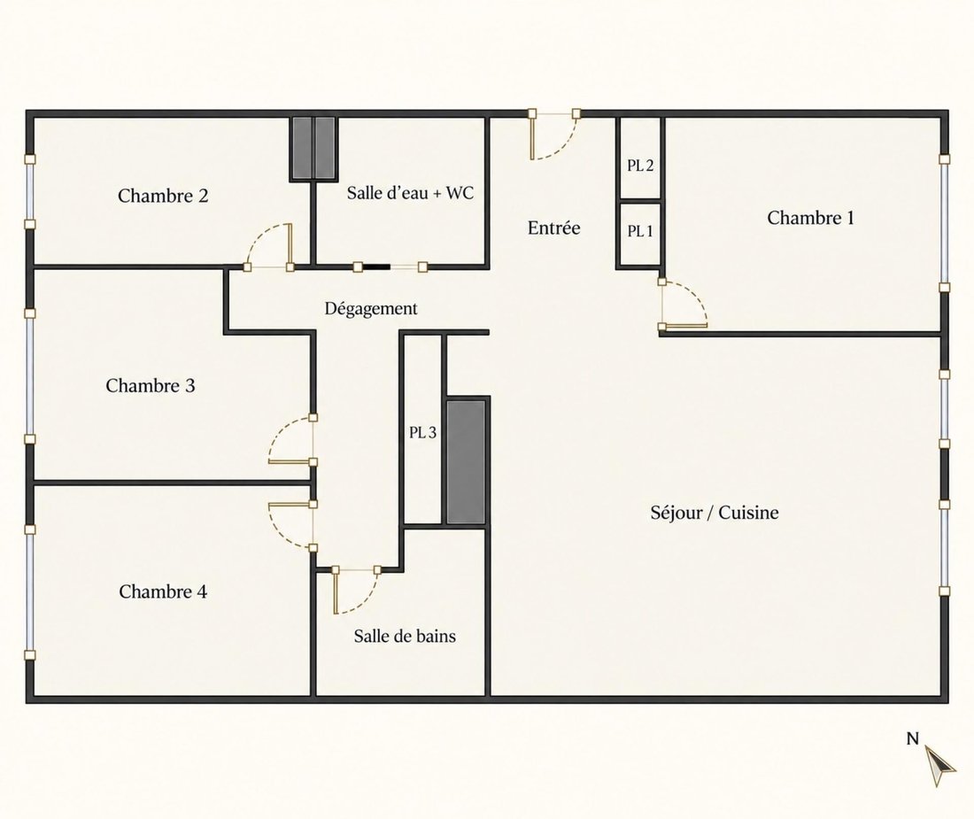 Apartment in Gambetta, Paris 20e Arrondissement, Paris 5 - 18259629