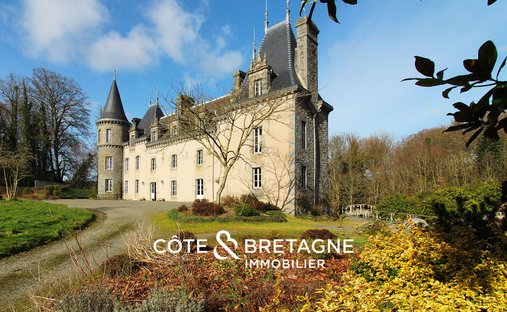 Schloss in Merdrignac, Bretagne, Frankreich 1