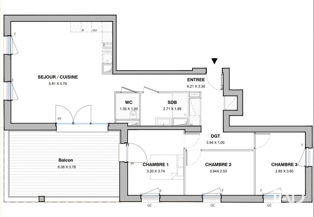 Wohnung in Port Marianne, Montpellier, Frankreich 5 - 18871984