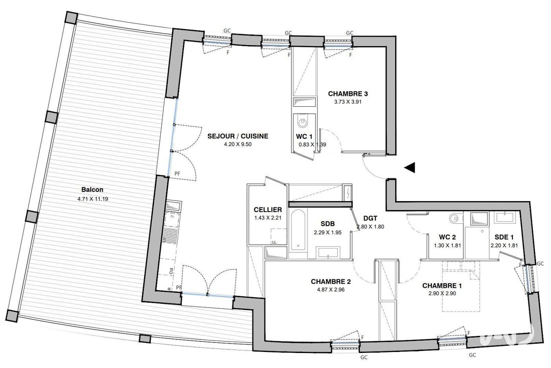 Apartamento en Port Marianne, Montpellier, Francia 3 - 18871993