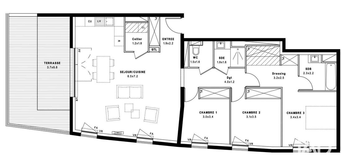 Apartment in Port Marianne, Montpellier, France 5 - 18880281