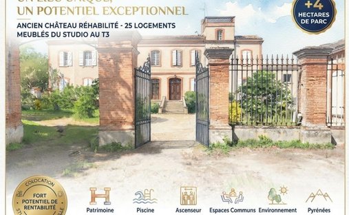 Schloss in Arrondissement von Toulouse, Okzitanien, Frankreich 1