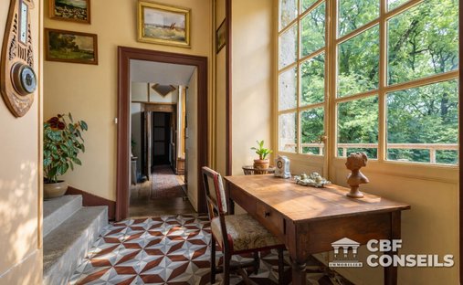 Chateau in Bassignac, Auvergne-Rhone-Alpen, Frankreich 1