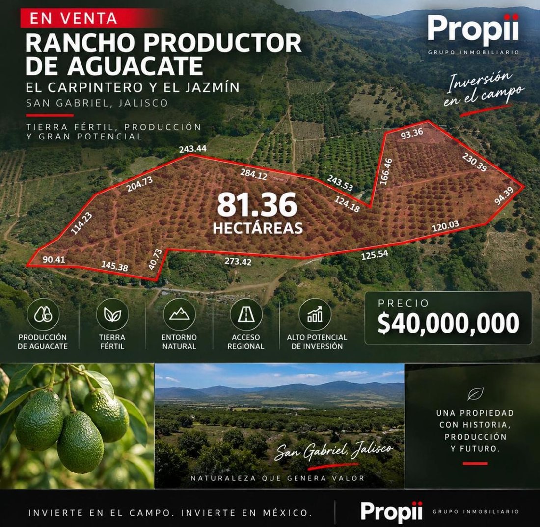 Land in Municipio San Gabriel, Jalisco, Mexiko 1 - 18550458