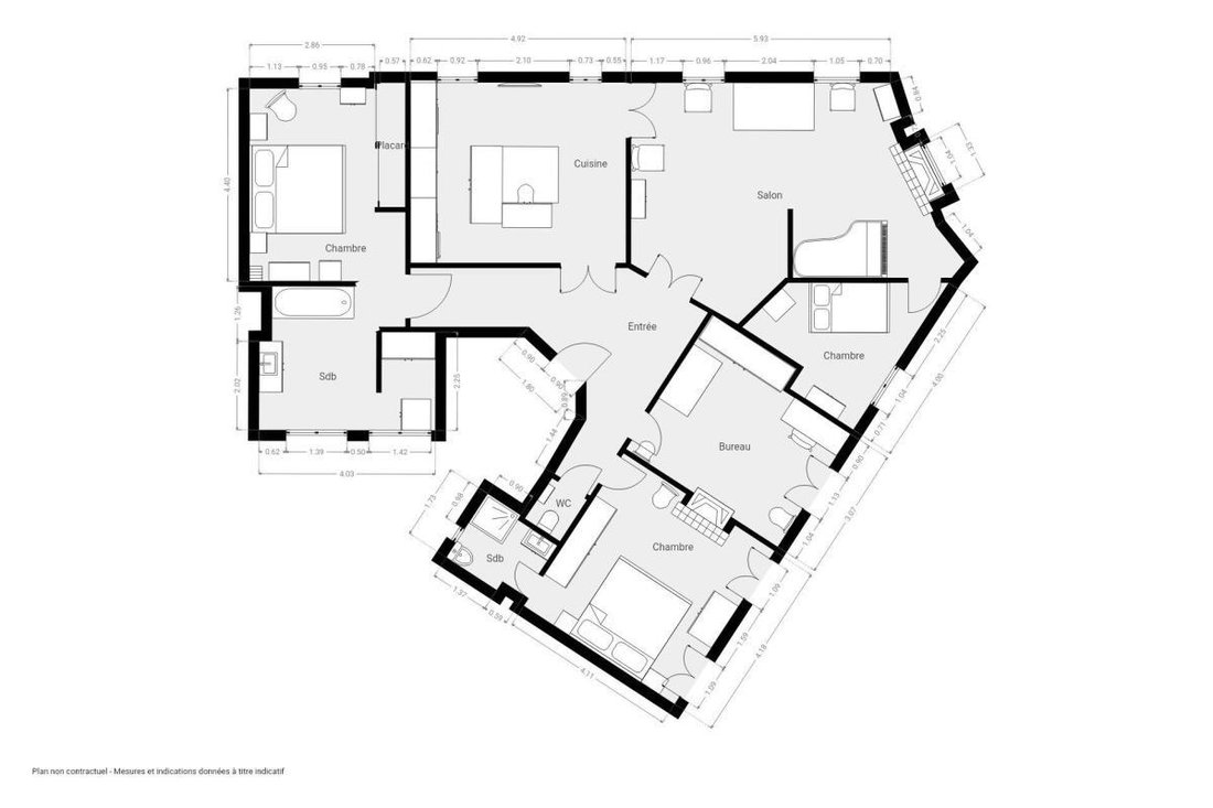 Apartment in Pereire-Malesherbes, Paris 17e Arrondissement, Paris 3 - 18954501