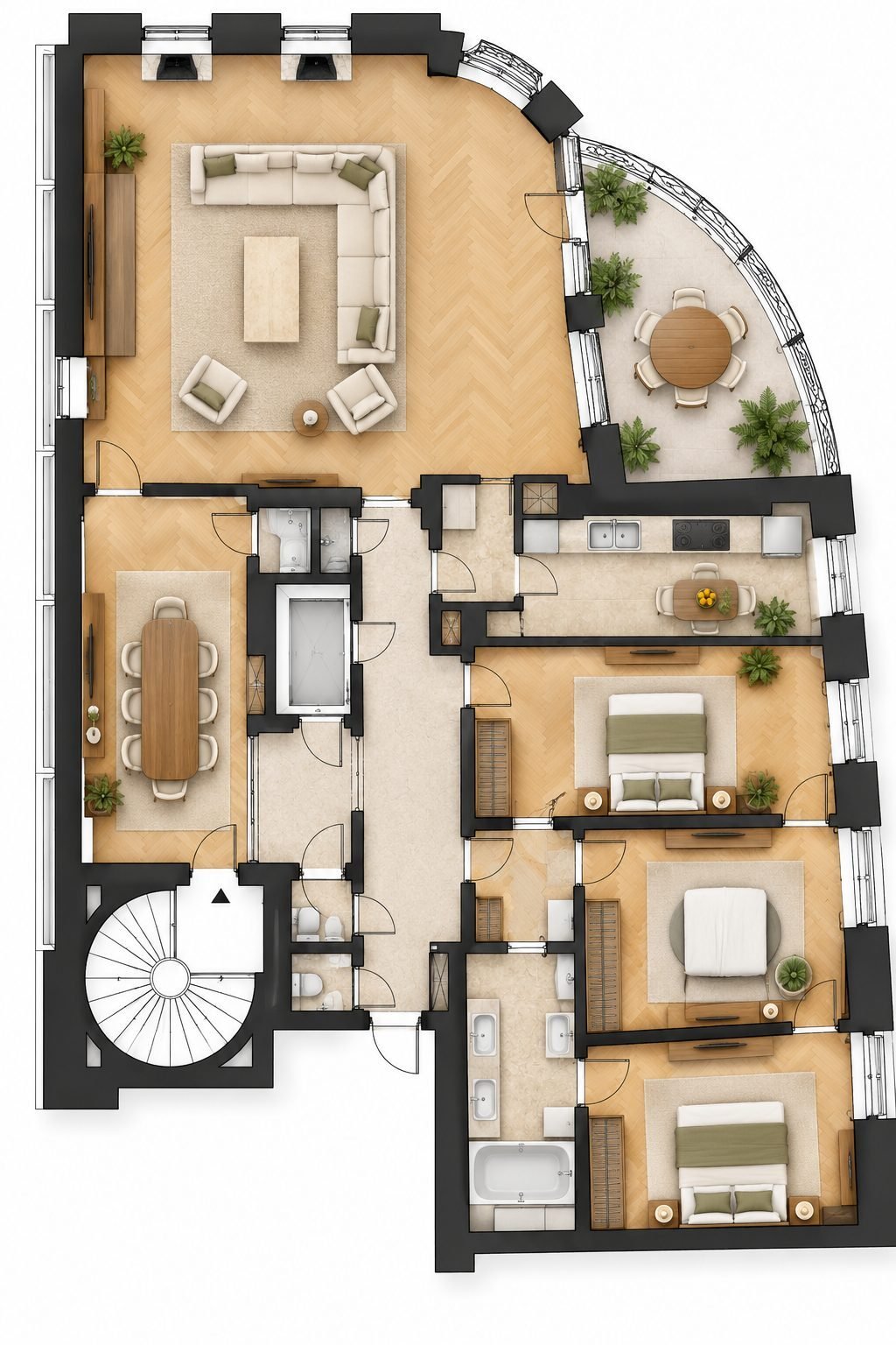 Apartment in Bois de Boulogne, Paris 16e Arrondissement, Paris 1 - 18973029