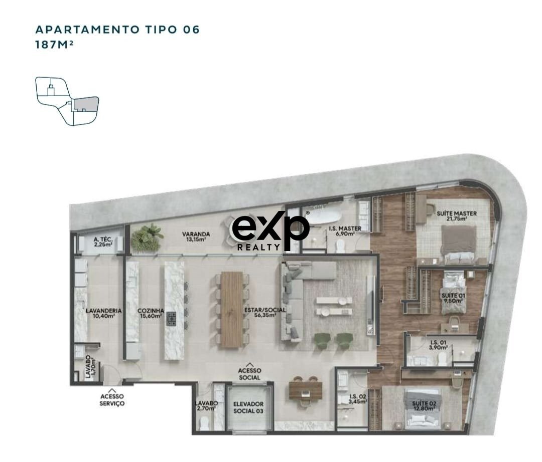 Apartment in Curitiba, State of Paraná, Brazil 1 - 18985788