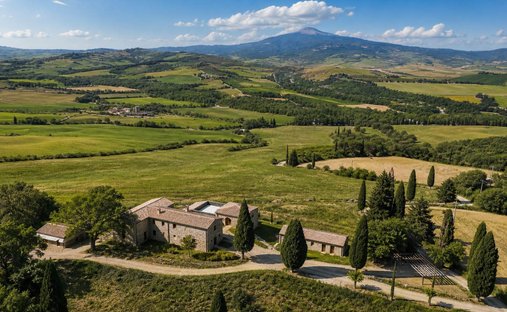 Maisons de campagne à Pienza, Toscane, Italie 1