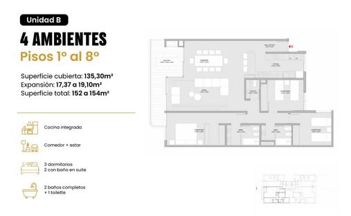 Apartamento en Buenos Aires, Buenos Aires, Argentina 1