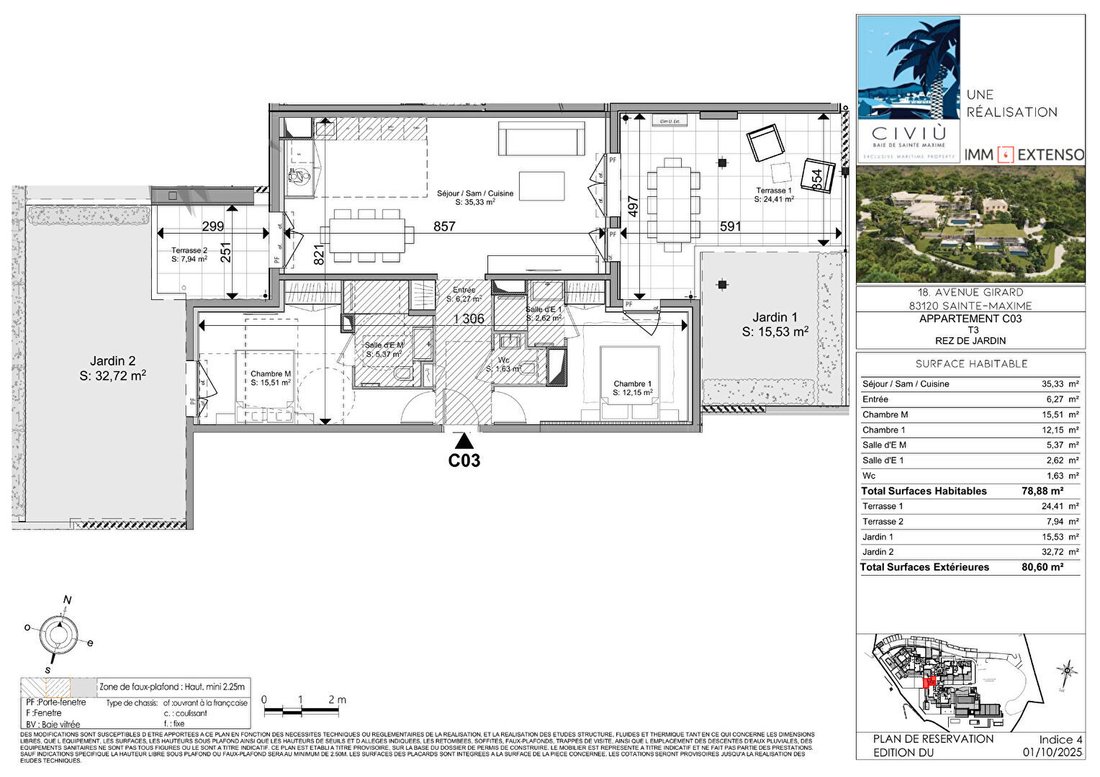 Wohnung in Nartelle-Noyer-Bellevue-bd des Sardinaux, Sainte-Maxime, Frankreich 2 - 18536514