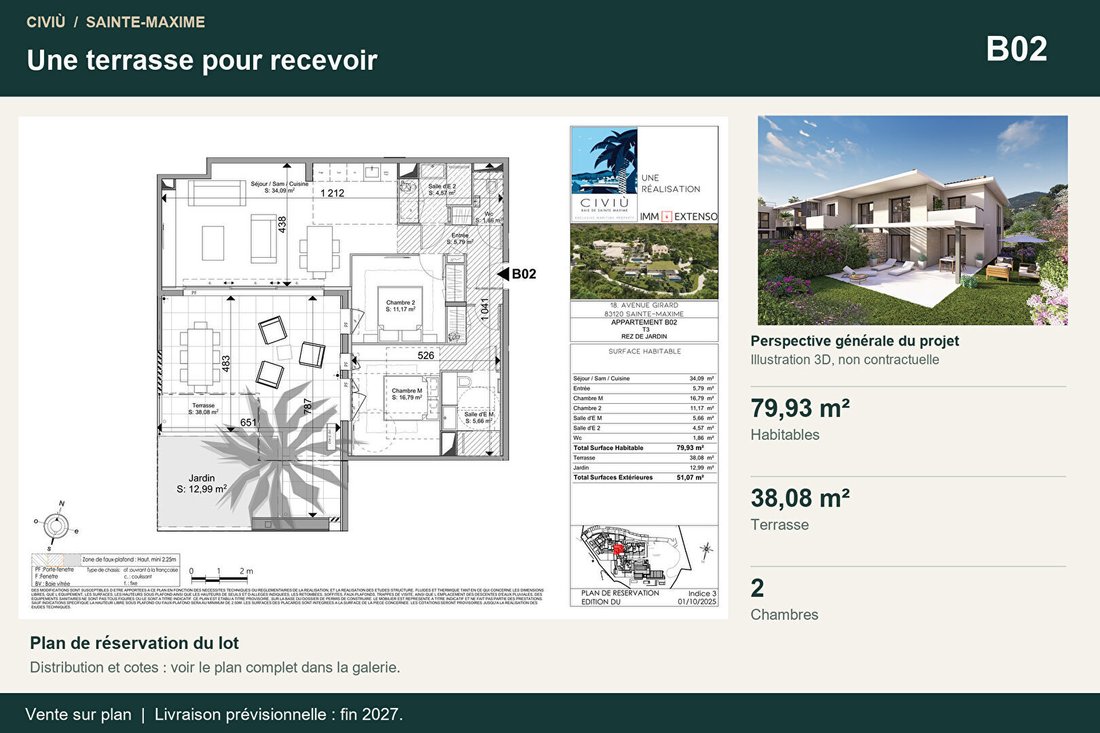 Wohnung in Nartelle-Noyer-Bellevue-bd des Sardinaux, Sainte-Maxime, Frankreich 1 - 18536507