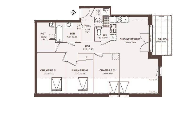 Wohnung in Neydens, Auvergne-Rhone-Alpen, Frankreich 1 - 16408910