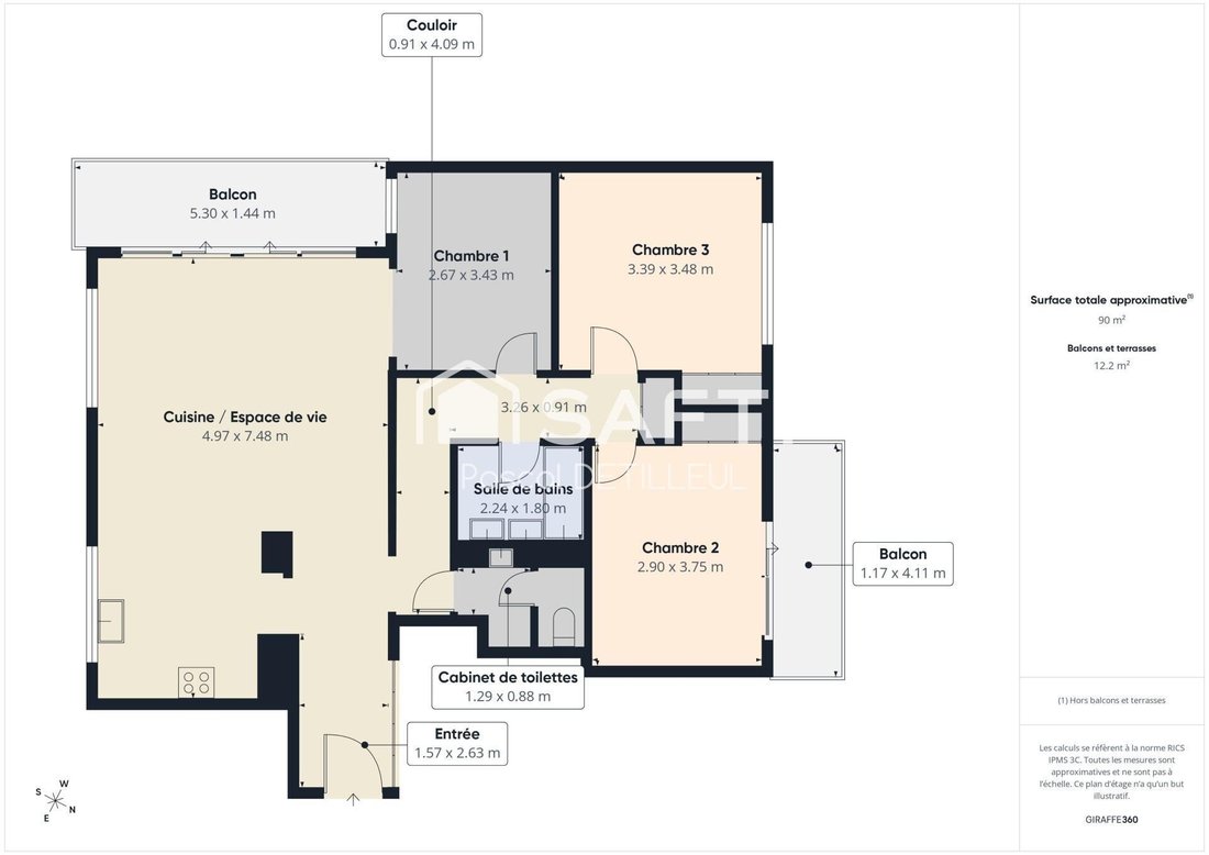Appartement à Saint-Cloud, Île-de-France, France 3 - 19033070