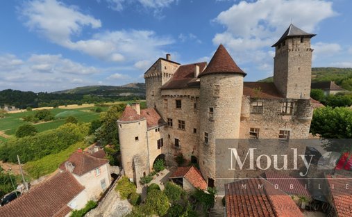 Castillo en Salvagnac-Cajarc, Occitania, Francia 1