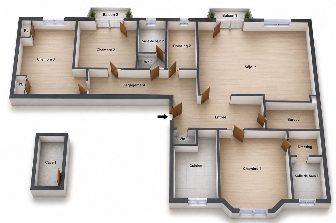 Apartment in Montorgueil-Saint Denis, Paris 2e Arrondissement, Paris 1 - 19055229