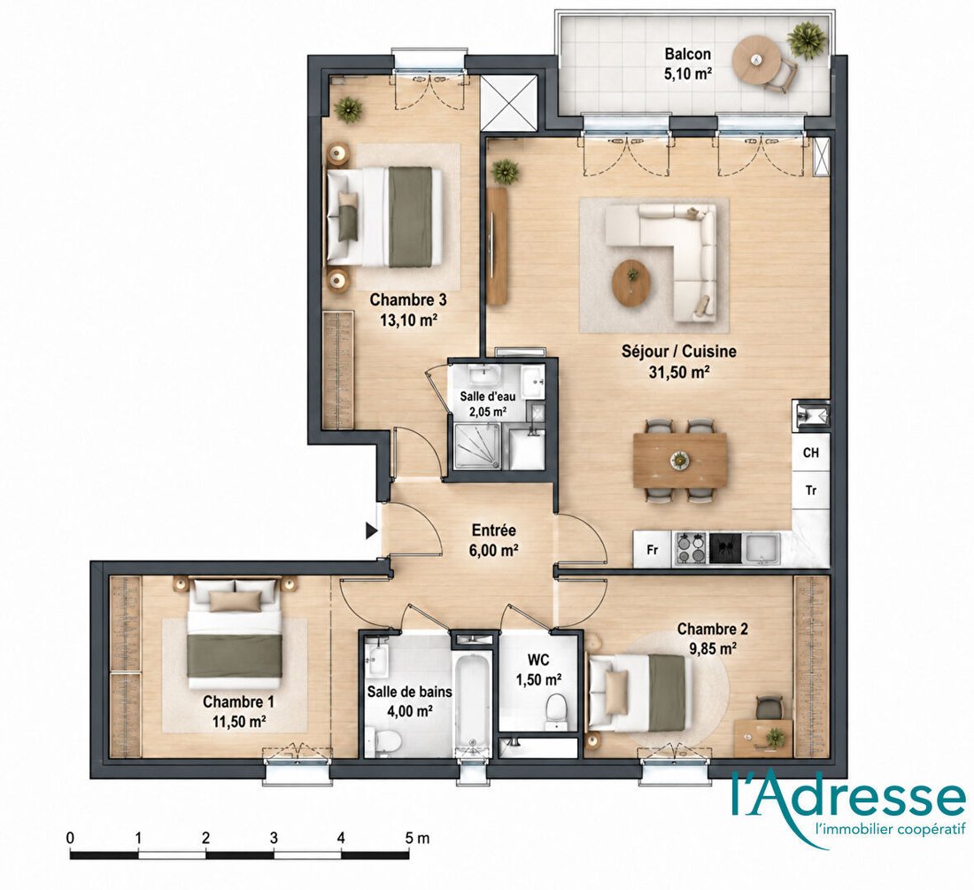 Wohnung in La Prairie des Presles, Le Perreux-sur-Marne, Frankreich 3 - 19058545
