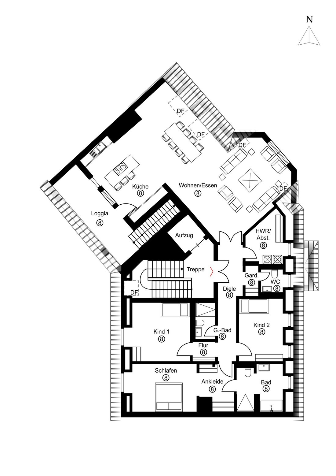 Penthouse in Düsseldorf, Nordrhein-Westfalen, Deutschland 4 - 19071739