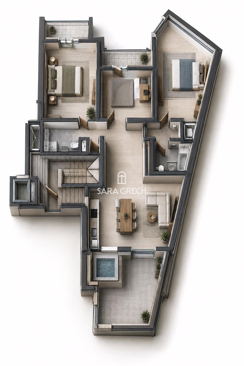 Penthouse à Ħaż-Żebbuġ, Malte 1 - 19077027
