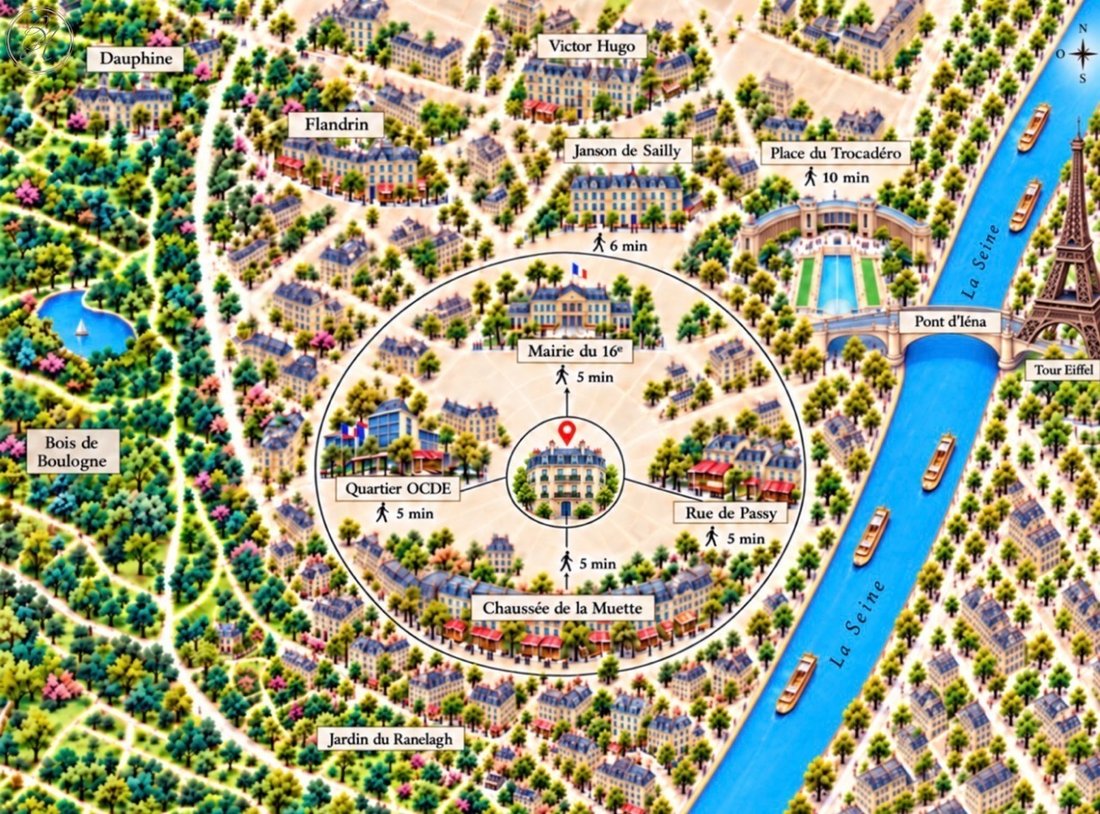 Apartamento en Bois de Boulogne, Paris 16e Arrondissement, París 4 - 19092549