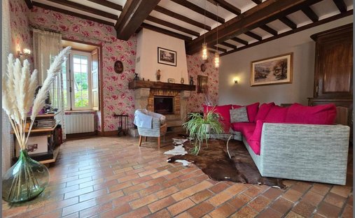 Landhaus in Ver, Normandie, Frankreich 1