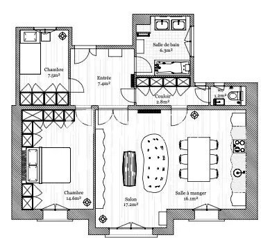 Appartement à Pereire-Malesherbes, Paris 17e Arrondissement, Paris 2 - 19102246
