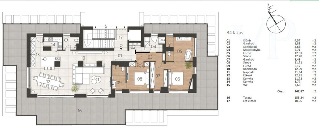 Penthouse in Budapest, Ungarn 2 - 19138093