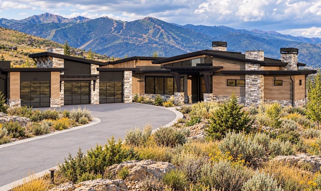 Modern Ranch Home Front View Luxury Modern Living At Victory Ranch In Heber City, Utah, United ...