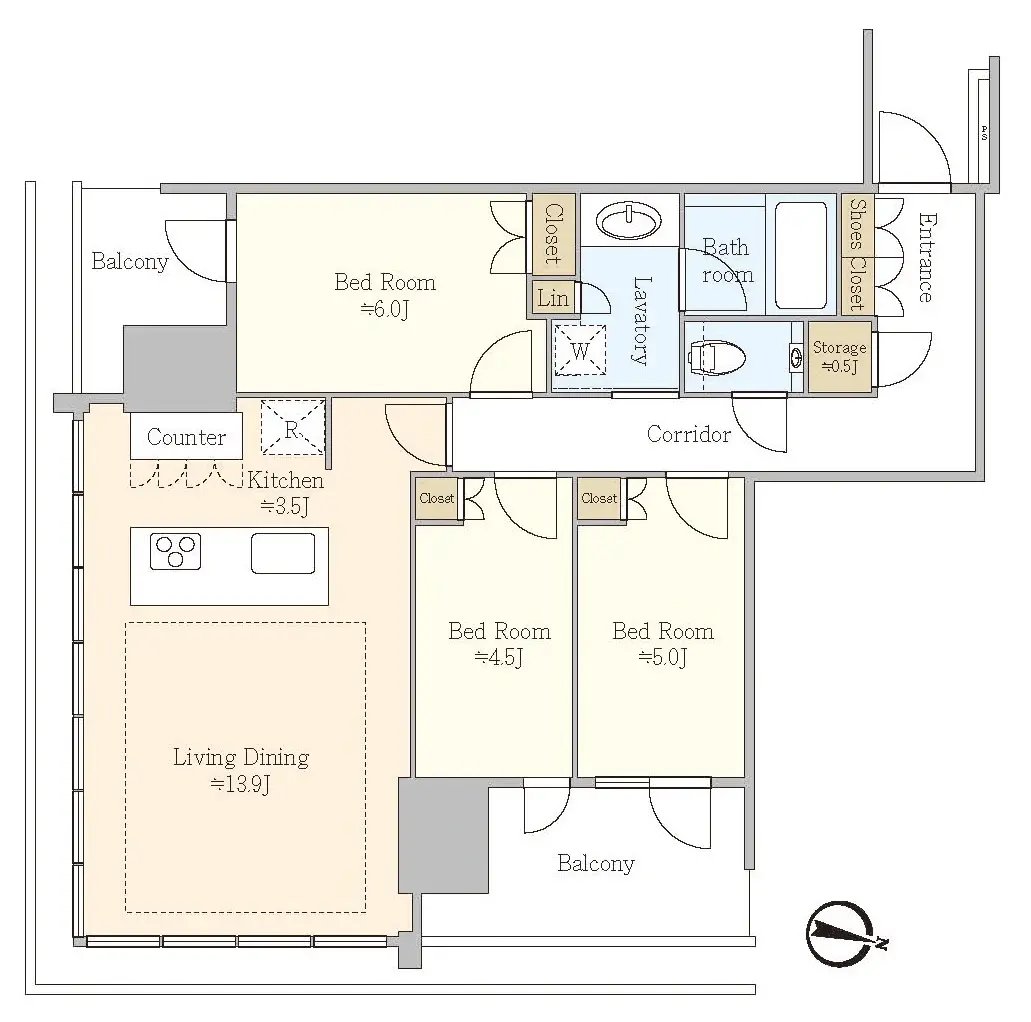 Appartement à Minato-ku, Tokyo, Japon 2 - 19158491