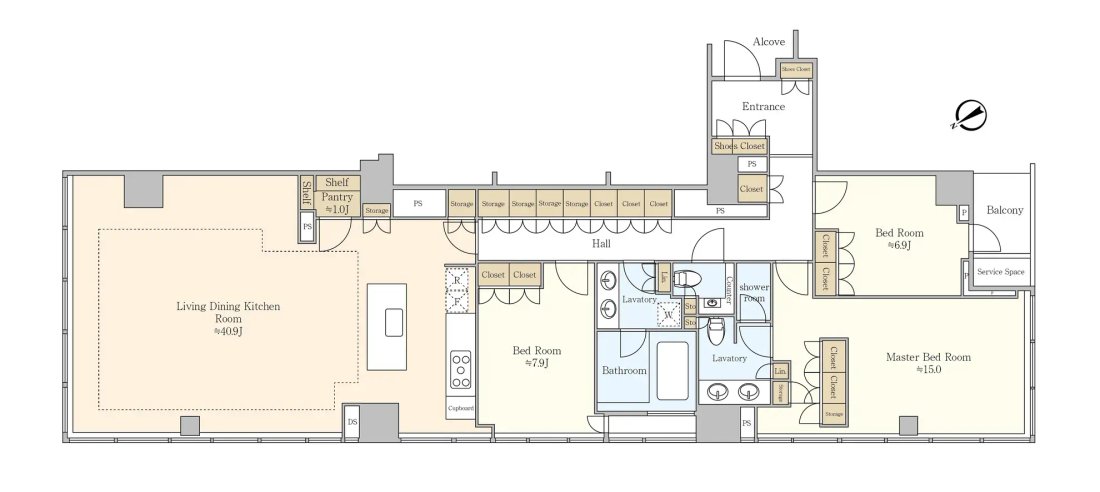 Appartement à Minato-ku, Tokyo, Japon 2 - 19174751