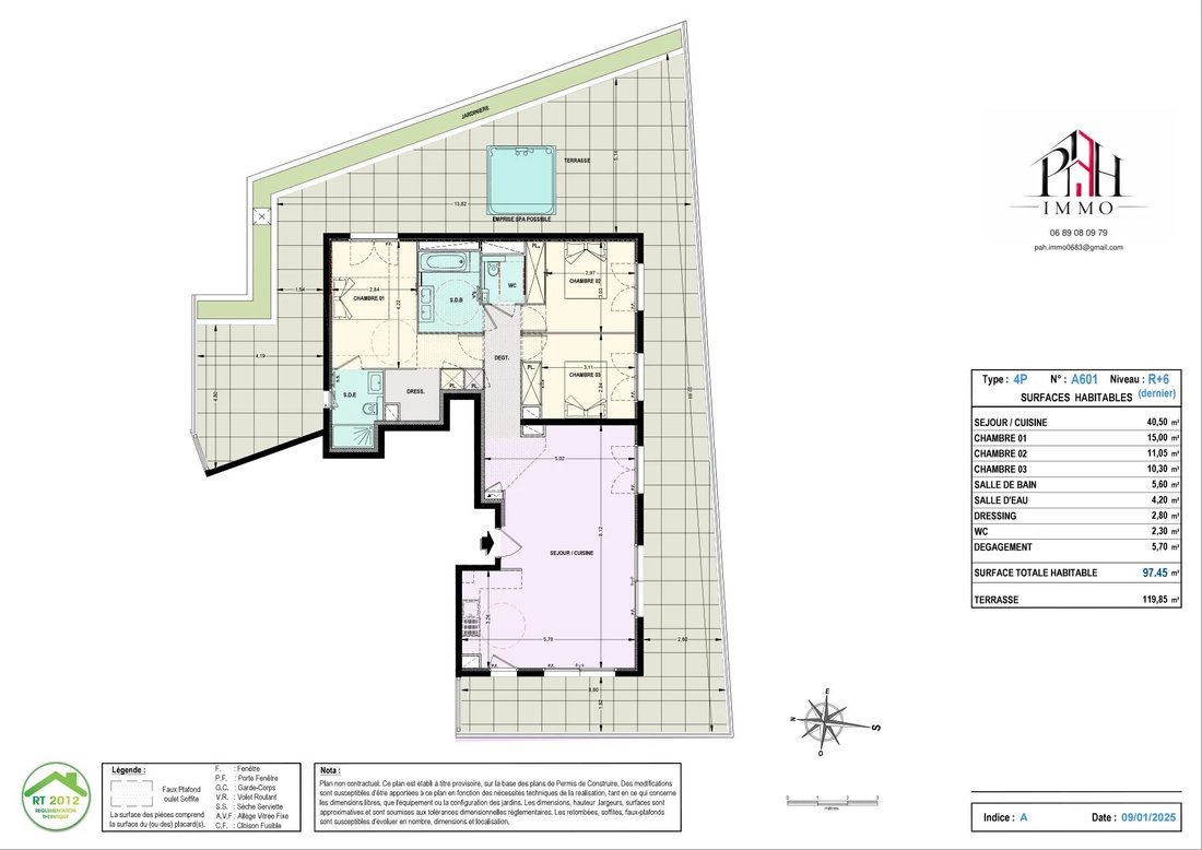 Penthouse en Blanchisserie, Le Cannet, Francia 2 - 19186033